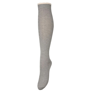 Becksöndergaard Scallop Knee Sock Grey Melange